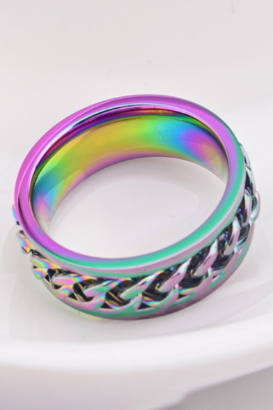 New Fashion Colorful Chain Design Ring