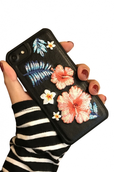 New Stylish Floral Embellished Mobile Phone Case for iPhone