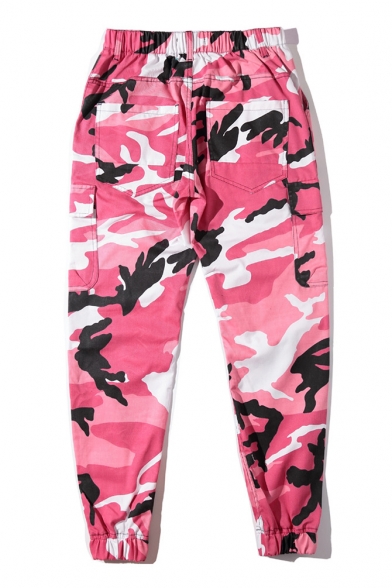 Hip-Hop Stylish Camouflage Zip Fly Flap Pocket Unisex Pants