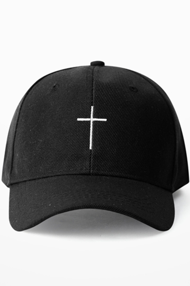 New Stylish Simple Cross Embroidered Leisure Outdoor Cap for Unisex