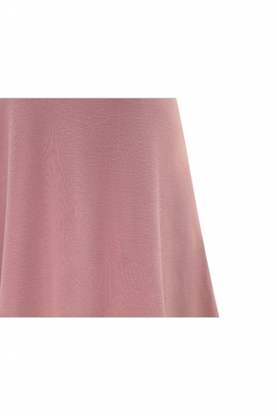 New Stylish Tie Waist Split Front Asymmetric Midi Skirt