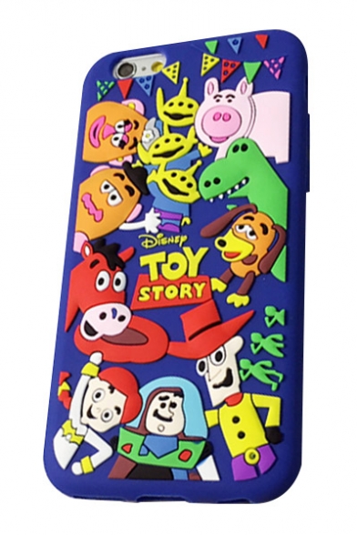 3D Toys Cartoon Pattern Silicone iPhone Case