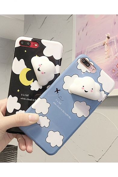 Cute 3D Clouds Pattern Letter Printed iPhone Case