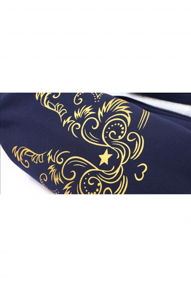 Fashionable Print Long Sleeve Zipper Hoodie Sport Co-ords