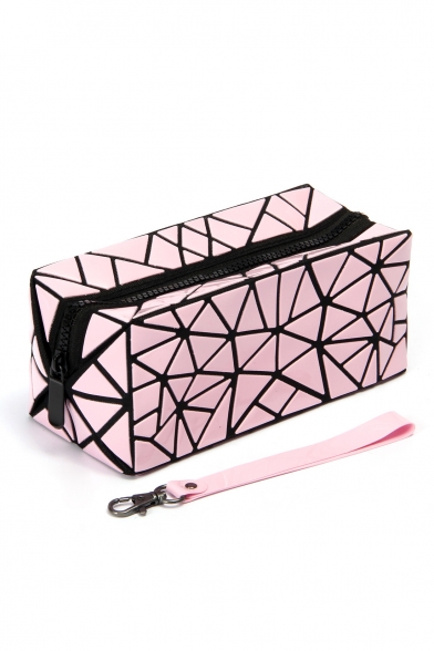 New Fashion Diamond Pattern Zippered Makeup Bag