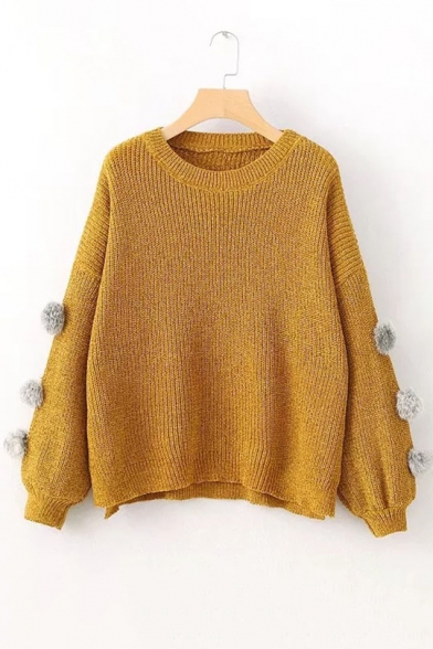 puff ball sweater