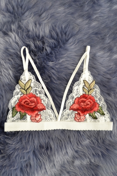 Sexy Chic Floral Embroidered Bralet