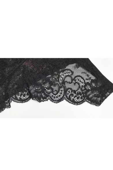 Fashion Embroidery Floral Pattern Bralet Sexy Co-ords