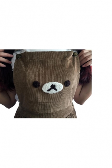 teddy bear overall dress