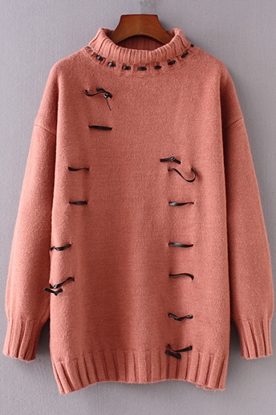 New Stylish Turtleneck Long Sleeve Pullover Sweater