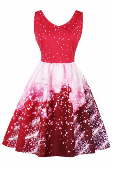 christmas flare dress