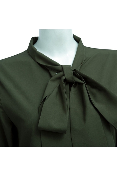 New Fashion Simple Plain Dipped Hem Long Sleeve Buttons Down Shirt Mini Dress