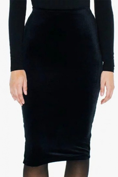 velvet skirt with split