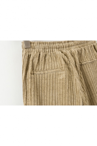 Fashion Drawstring Elastic Waist Simple Plain Harem Pants