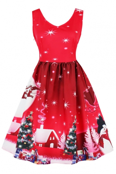 christmas flare dress