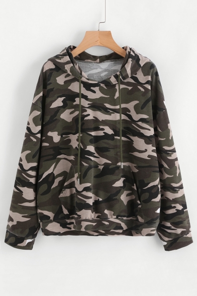 New Fashion Camouflage Pattern Long Sleeve Hoodie