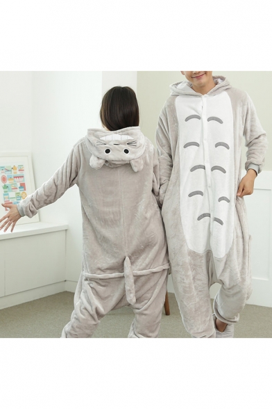 New Fashion Lovely Cartoon Design Long Sleeve Buttons Down Jumpsuit