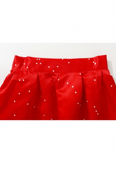 Fashionable Christmas Soldier Collection Cartoon Print A-Line Midi Skirt