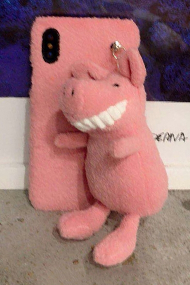 Adorable 3D Lion Donkey Pig Dog Detail Furry iPhone Case
