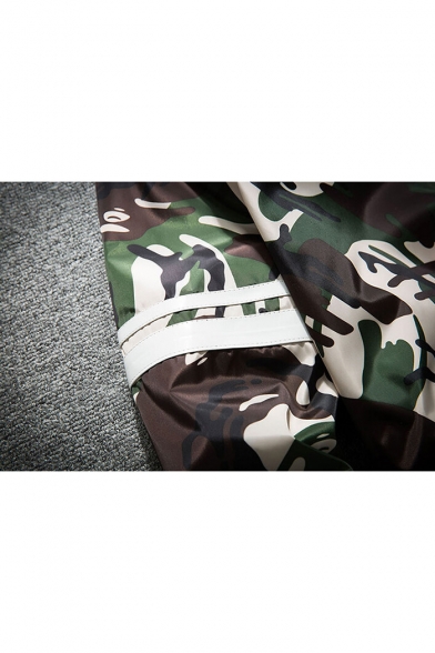 New Fashion Camouflage Pattern Zip Up Long Sleeve Coat