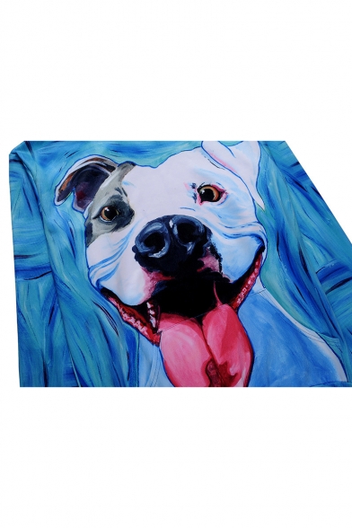 Oil-Painting Bull Terrier Dog Printed Long Sleeve Pullover Hoodie