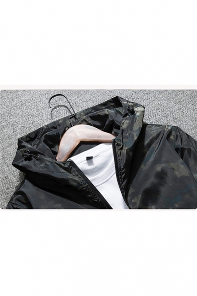 New Trendy Leisure Camouflage Pattern Zip Up Long Sleeve Jacket