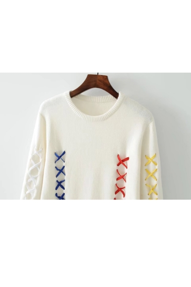 Chic Cute Round Neck Long Sleeve Sweater