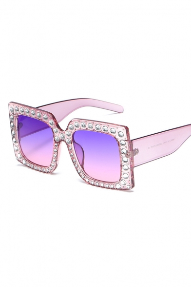 New Fashion Leisure Diamond Frame Sunglasses