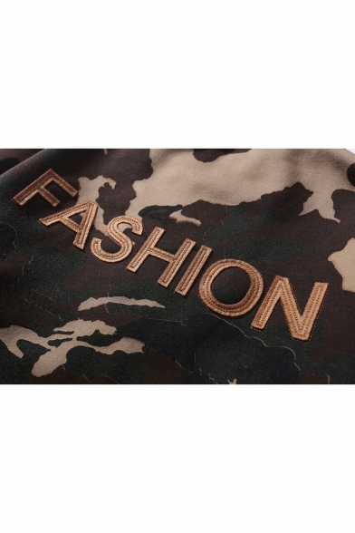 New Stylish Camouflage Print Stand-Up Collar Long Sleeve Unisex Jacket