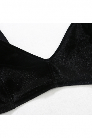 Sexy Simple Plain Bralet Co-ords