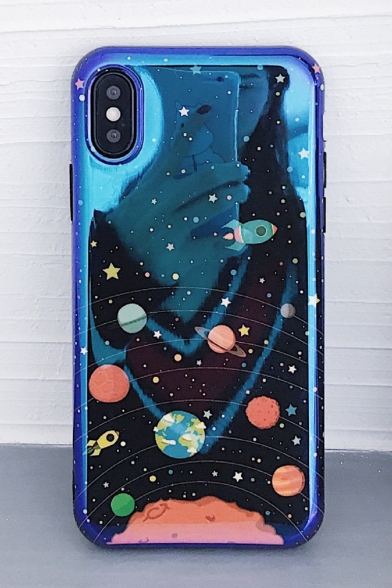 Stylish Galaxy Solar System Printed iPhone Mobile Phone Case
