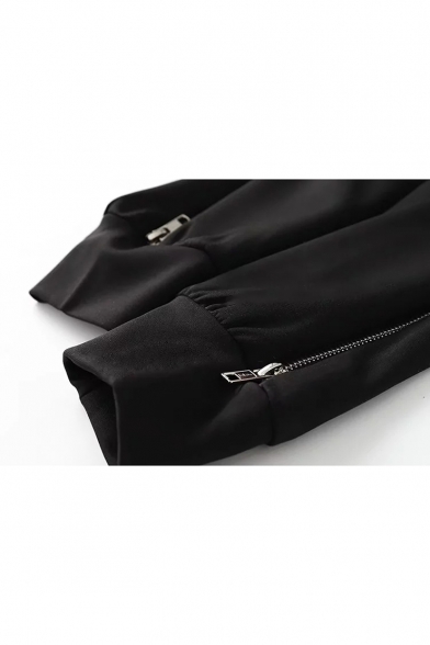 New Trendy Elastic Zipper Side Simple Plain Pants