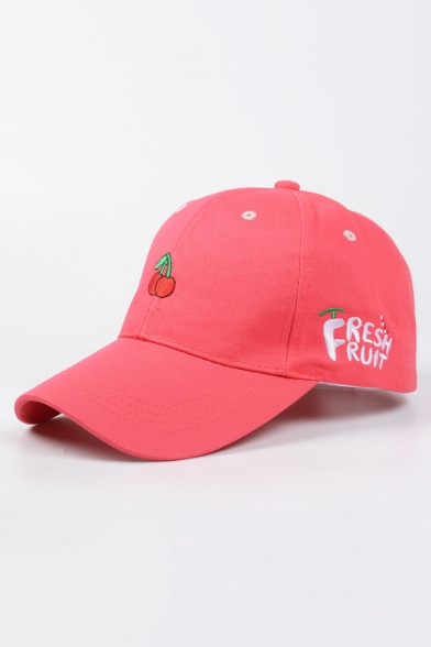 Fashion Fruit Letter Embroidered Outdoor Baseball Cap