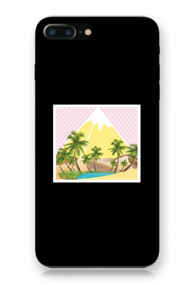 Trendy Coconut Tree Island Mountain Pattern iPhone Mobile Phone Case