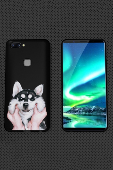 Funny Emoji Wolf Galaxy Letter Dog Hand Pattern iPhone Mobile Phone Case
