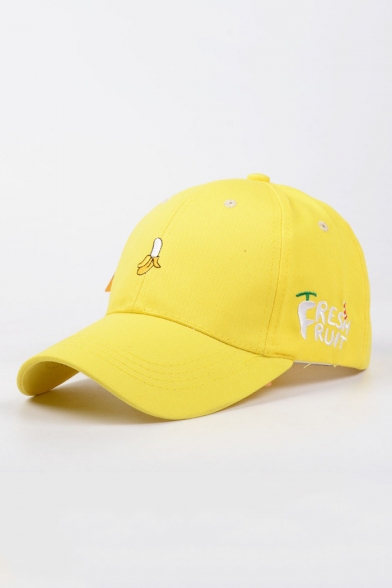 Fashion Fruit Letter Embroidered Outdoor Baseball Cap