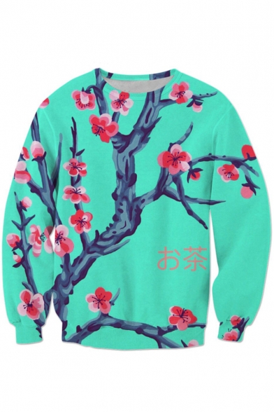 AU SELLER 3D Floral Long Sleeve Sweatshirt Hoodies Pullover Jumper Top Tee T144