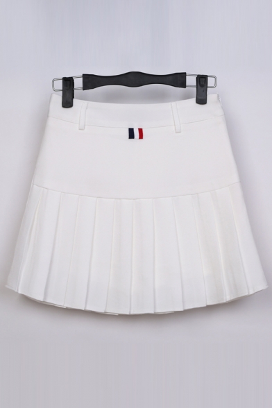 Leisure Drop Waist Pleated Mini A-line Skirt with Pants Inside