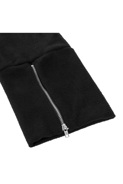Popular Plain Notched Lapel Zipper Sleeve Single Button Open Front Leisure Coat