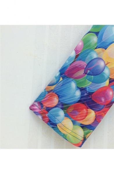 Stylish 3D Balloon Print Scoop Neck Bodycon Mini Dress