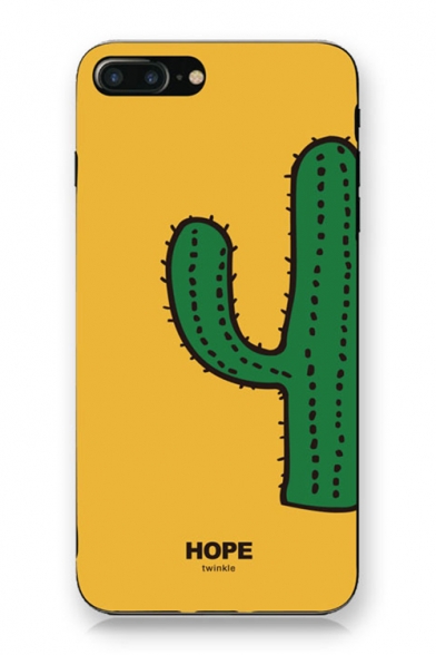 Simple Cactus Cartoon Printed iPhone Mobile Phone Case