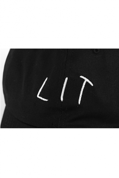 Simple LIT Letter Embroidered Casual Sportive Baseball Cap Hat