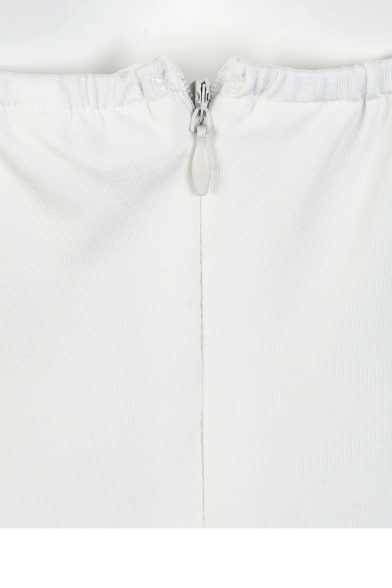 Summer Fashion V-Neck Zip-Back Spaghetti Straps Lace Panel Hollow Front Bodycon Mini Dress