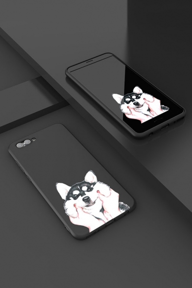 Funny Cartoon Wolf Dog Galaxy Printed iPhone Mobile Phone Case