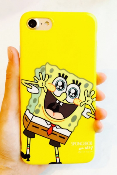 Adorable Cartoon Character Sponge Starfish Crab Pattern iPhone Mobile Phone Case