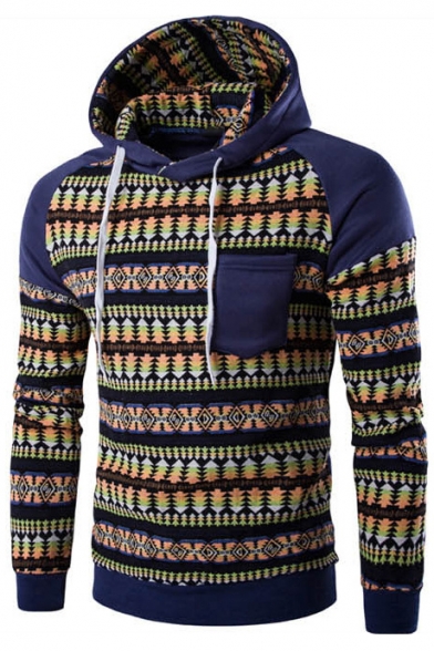 tribal print hoodie