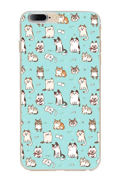 Adorable Allover Cat Cartoon Pattern Soft iPhone Mobile Phone Case