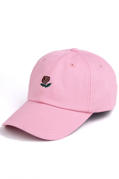 New Collection Embroidery Letter Floral Pattern Leisure Cap
