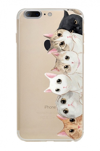 Nifty Cartoon Cat Pattern Soft iPhone Mobile Phone Case