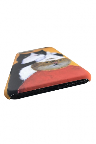 Lovely Cat Barber Pattern iPhone Mobile Phone Case